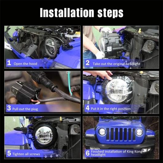 7 インチ LED ヘッドライト ラウンド 適用: ジープ/JEEP ラングラー JK