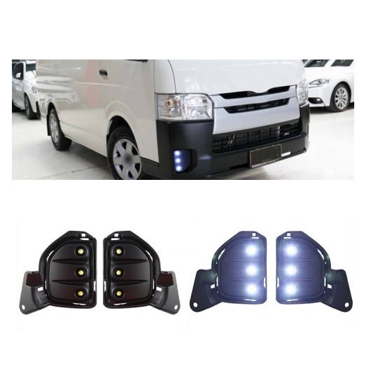 2天下太平 LED 12V ABS フォグランプ DRL デイタイムランニングライト 当て嵌める: トヨタ 御機嫌はやりっ児 2014 2015 2016 2017 2018 ウインカー AL-OO-0873 AL 車、バイク、自転車-ライト、レンズ-自動車