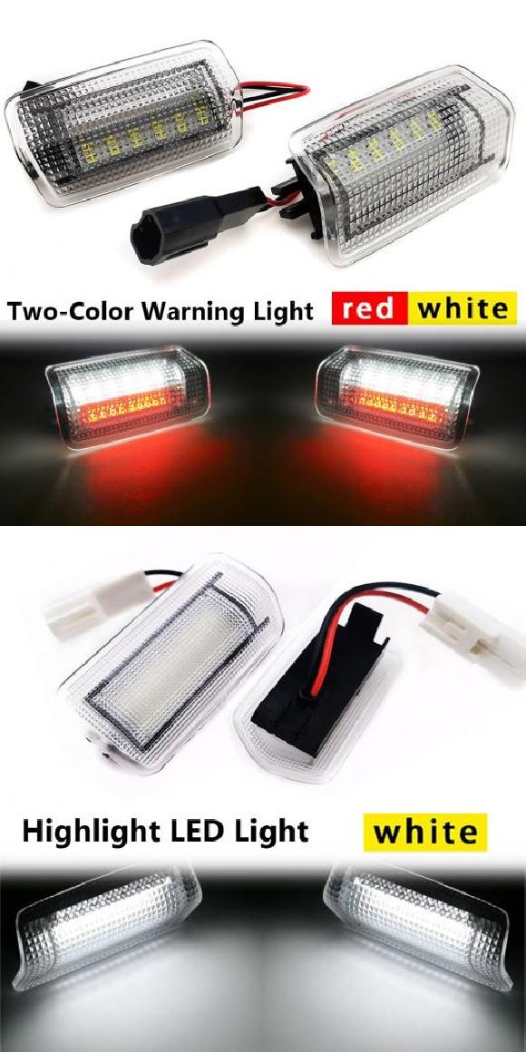 LED ドア カーテシー ライト 適用: トヨタ プリウス シエナ エスティマ ウィッシュ タンドラ レッド フラッシュ・ホワイト AL-OO-0983 AL