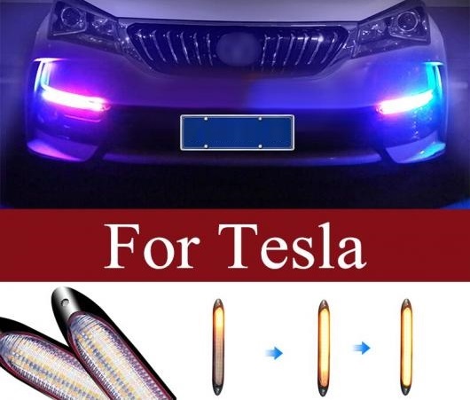 2ピース LED ストリップ ターンシグナルライト イエロー 防水 ブライト フレキシブル デイタイム ランニング D3 ホワイト イエロー AL-OO-1046 ALの画像