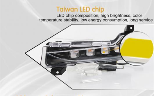 適用: テスラ/TESLA モデル 3 モデル Y 2017-2021 LED フロント バンパー フォグライト デイ デイタイム ランニング ランプ ウインカー AL-OO-1065 ALの画像