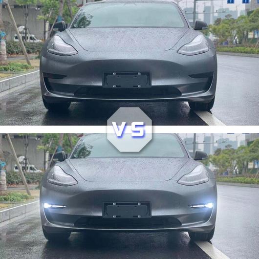 適用: テスラ/TESLA モデル 3 モデル Y 2017 2021 LED フロント バンパー フォグランプ デイ デイタイムランニングライト イエロー×ホワイト AL OO 1137 AL :504686870:オートパーツエージェンシー 4号店