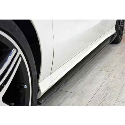 W176 リアル カーボンファイバー オート サイド スカート 適用: ベンツ A クラス A180 A200 A250 A260 A45 AMG スポーツ 2014-2018 カーボン AL-OO-2141 ALの画像