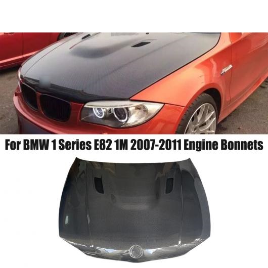 リアル カーボンファイバー エンジン フード ボンネット 適用: BMW 1