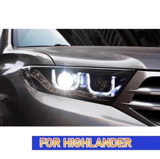 ヘッド ランプ 適用: トヨタ ハイランダー LED ヘッドライト 2012-2014 ヘッドライト DRL ウインカー キセノン・LED キット AL-OO-7796 AL_7