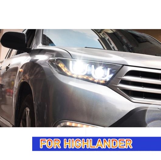 ヘッド ランプ 適用: トヨタ ハイランダー LED ヘッドライト 2012-2014 ヘッドライト DRL ウインカー キセノン・LED キット AL-OO-7796 AL_4