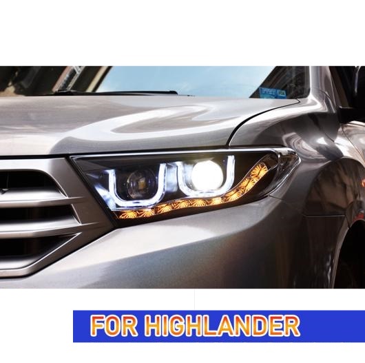 ヘッド ランプ 適用: トヨタ ハイランダー LED ヘッドライト 2012-2014 ヘッドライト DRL ウインカー キセノン・LED キット AL-OO-7796 AL_6