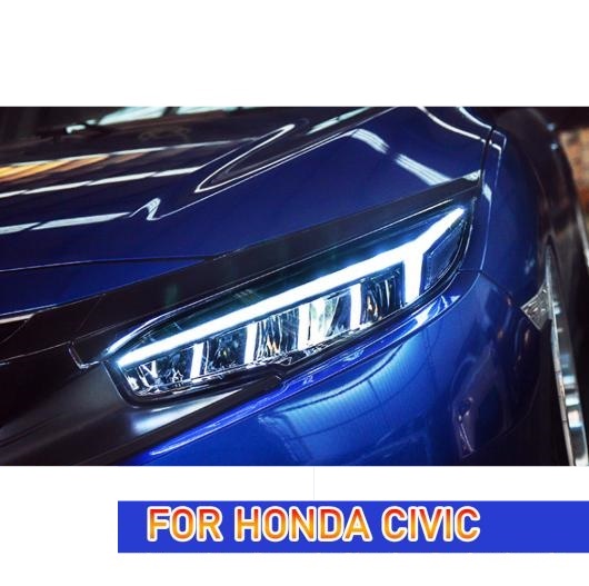 天々 照明ランプ 当て嵌める: ホンダ シビック X G10 LED 前照灯 2016-2021 前照灯 シビック DRL ウインカー 御機嫌 光芒 天使 眼球 AL-OO-7926 AL 車、バイク、自転車-ライト、レンズ