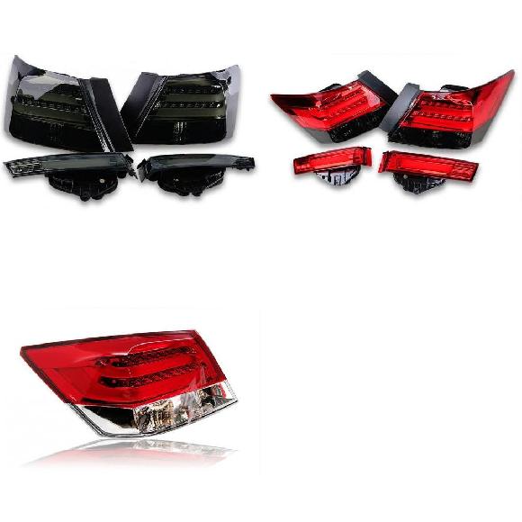 テール ランプ 適用: アコード LED テールライト 2008-2012 アコード リア フォグ ブレーキ スモーク〜レッド ホワイト AL-OO-8052 AL