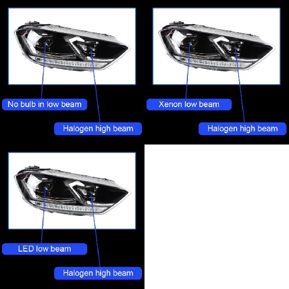 ヘッド ランプ 適用: VW スポーツバン LED ヘッドライト 2017-2021 ヘッドライト バルブなし イン ロー ビーム〜LED キット AL-OO-8130 AL