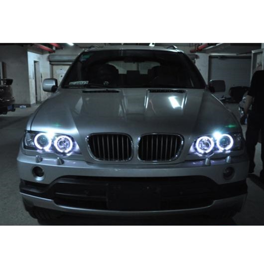 2天下太平 前照灯 当て嵌める: BMW X5 E53 LED エンジェルアイ 前照灯 1998 1999 2000 2001 2002 2003 HID 置き目 光芒弁膜なし AL-OO-8482 AL 自動車-車、バイク、自転車
