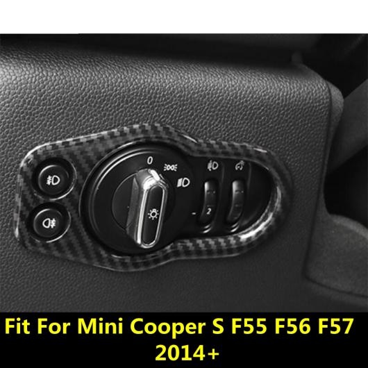 適用: ミニ クーパー S F55 F56 F57 2014-2020 ヘッド ライト ランプ パネル ステッカー インテリア カバー トリム カーボンファイバー AL-PP-0032 AL