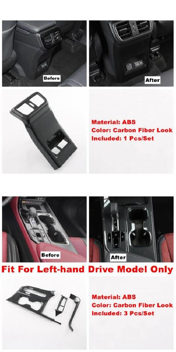 カーボンファイバー ガラス リフト ボタン エア AC ギア ボックス コントロール パネル カバー トリム 適用: レクサス NX 260 タイプD・タイプH AL-PP-0306 AL