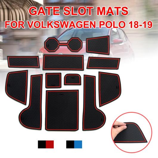 格安店 アンチ-スリップ マット 適用: 電話 ゲート スロット マット ステッカー VW ポロ MK6 2018 2019 フォルクスワーゲン/VOLKSWAGEN カップ ラバー AL-QQ-6557 AL
