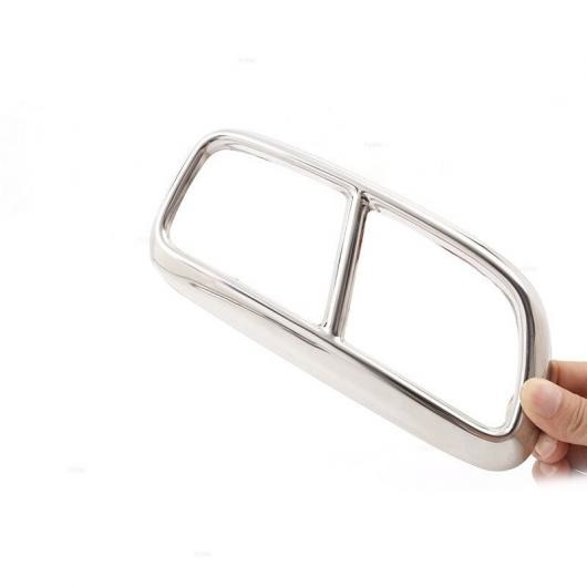 ステンレス スチール 2ピース シルバー テール スロート マフラー エキゾースト パイプ アウトプット カバー パーツ トリム 適用: ボルボ/VOLVO AL-QQ-8049 AL ステンレス スチール 2ピース シルバー テール スロート マフラー