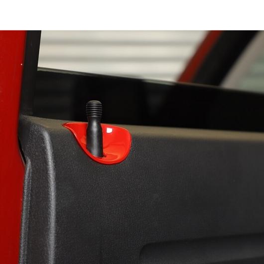 即納出荷 ABS カーボンファイバー調 ドア ロック ボルト ピン 保護 装飾 カバー トリム 適用: ダッジ/DODGE ナイトロ 2007-2012 レッド・カーボン調 AL-RR-2558 AL