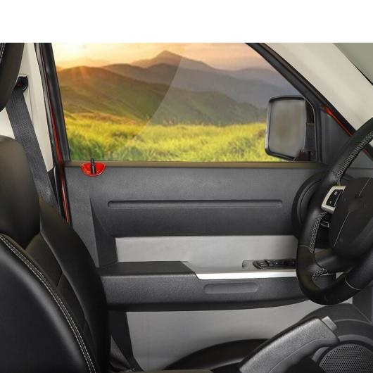 即納出荷 ABS カーボンファイバー調 ドア ロック ボルト ピン 保護 装飾 カバー トリム 適用: ダッジ/DODGE ナイトロ 2007-2012 レッド・カーボン調 AL-RR-2558 AL