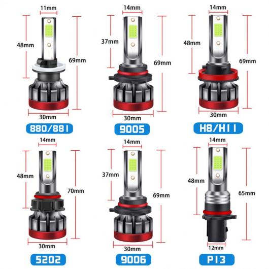 2ピース 100W レモン グリーン LED フォグライト バルブ DRL ランニング ライト H8/H9/H11/880/881/5202/9006/HB4/9005/HB3 9005 HB3 AL-RR-5194 AL_1