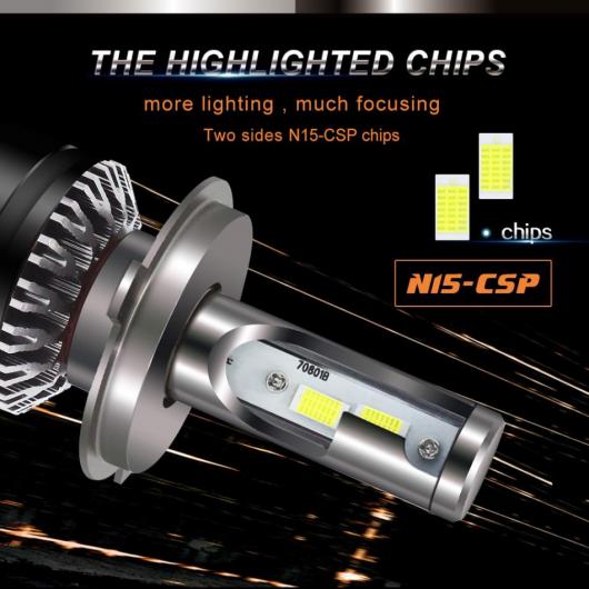 2ピース/セット H8/H9/H11 60W 10000LM 6000K LED ヘッドライト キット 自動車 フォグランプ バルブ 2021 H8 H11 AL-RR-5207 ALの画像