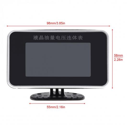 8-30V 2in1 ABS プラスチック LCD デジタル ボルト ゲージ + フューエル ゲージ LCD カラー スクリーン 適用: 車/トラック AL-RR-5252 AL｜apagency4｜02