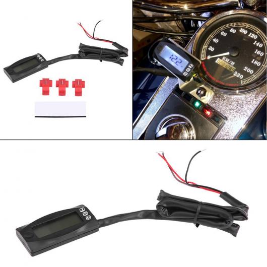 ユニバーサル オートバイ ミニ 12V 防水 LED ディスプレイ エア 温度 タイム 時計 電圧計 オートバイ AL-RR-6232 AL