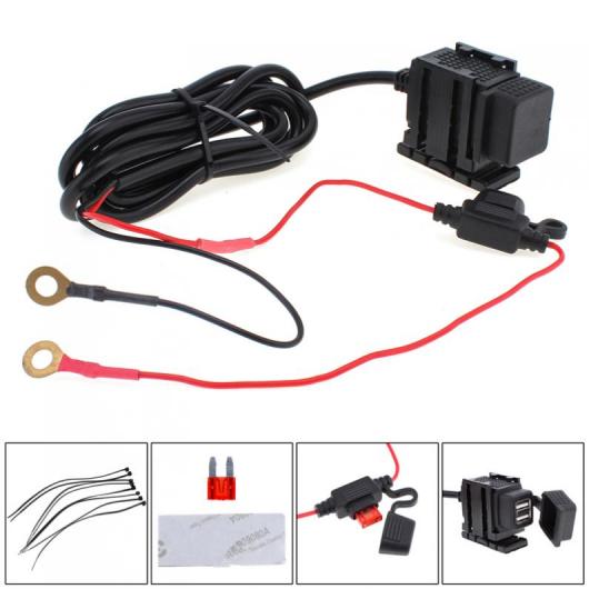 12V デュアル USB ポート 12V 防水 オートバイ ハンドルバー モーターバイク パワー チャージャー アダプタ パワー サプライ ポート ソケット AL-RR-7528 AL