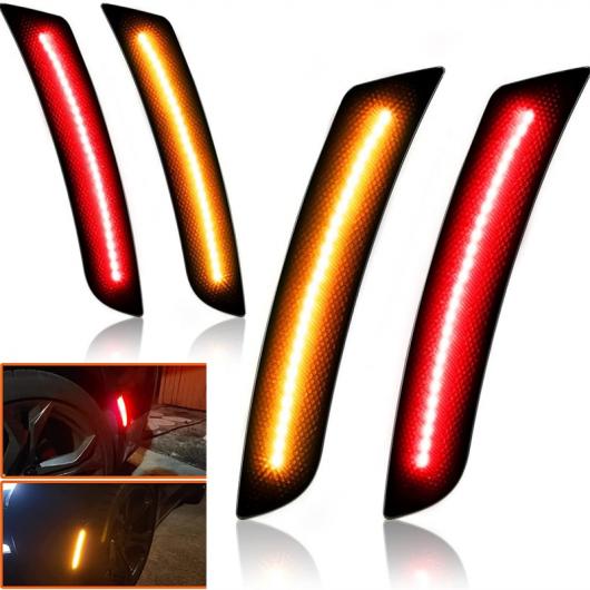 4ピース フロント アンバー＆リア レッド LED サイド マーカー ライト ウインカー インジケーター ウインカー ランプ 適用: シボレー/CHEVROLET AL-SS-0909 AL