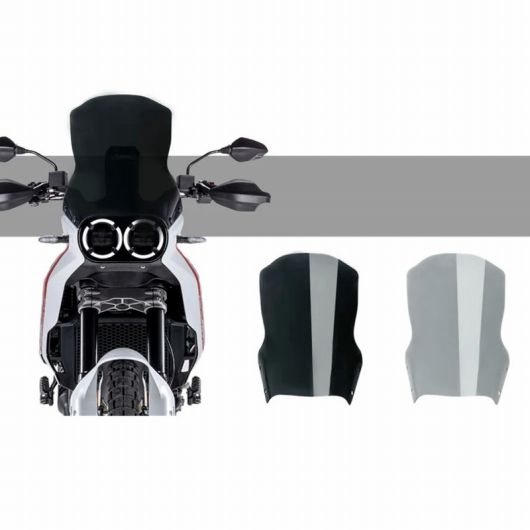 オートバイ スポーツ ウインドスクリーン シールド バイザー デフレクター 適用:ドゥカティ デザートX 2022 2023 グレー AL-SS-2666 AL_3