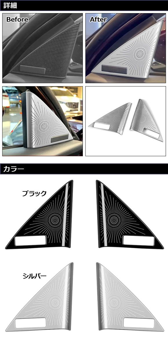 オートパーツエージェンシー インナーピラースピーカーカバー マツダ