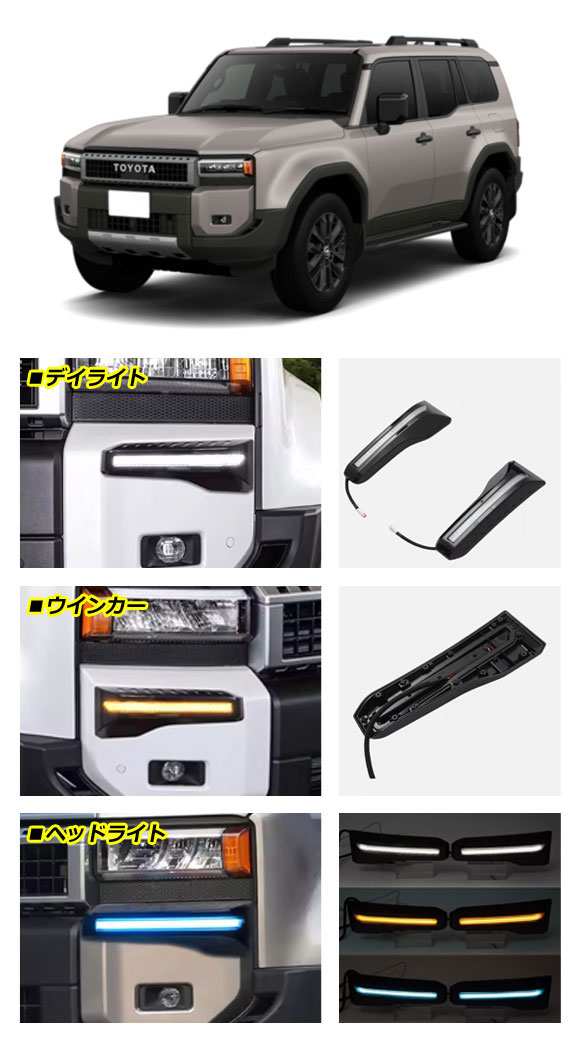 オートパーツエージェンシー LEDデイライト トヨタ ランドクルーザー