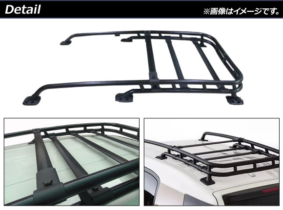 ルーフラック トヨタ FJクルーザー GSJ15W 2010年12月〜2018年01月 ブラック 金属製 AP-XT1740-Aの画像