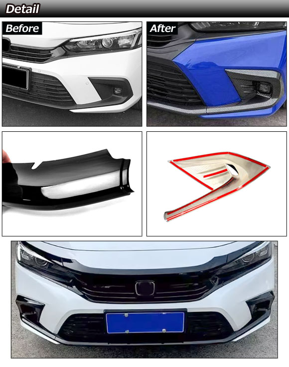 オートパーツエージェンシー フロントリップ＆フォグカバー ホンダ