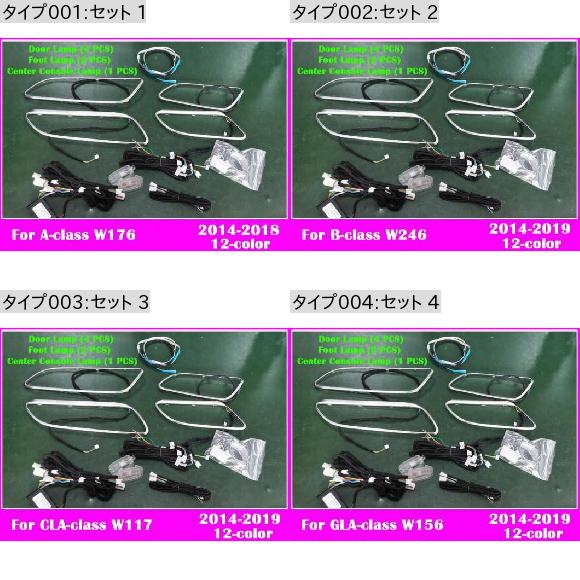 アンビエントライト LED ライト 12色 ランプ 適用: メルセデス・ベンツ
