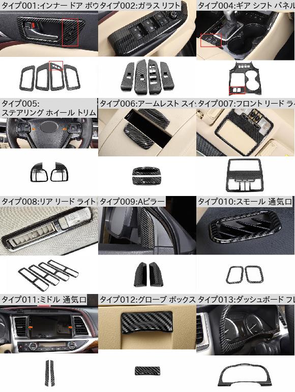 適用: トヨタ ハイランダー クルーガー 2014-2020 アクセサリー ABS