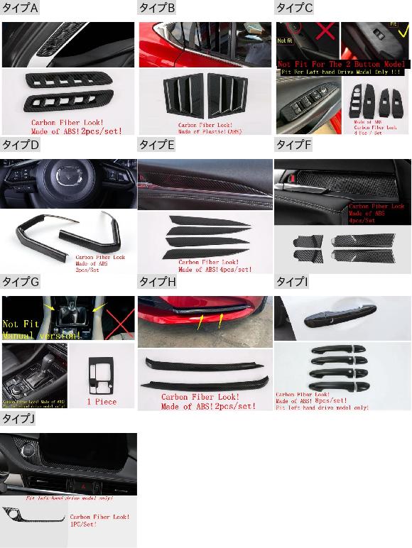 カーボンファイバー アクセサリー 適用: MAZDA6 2019 2021 リア ウインドウ ローバー/ROVER シャッター/フォグライト タイプE AL PP 4473 AL : 505258080 : オートパーツエージェンシー 4号店