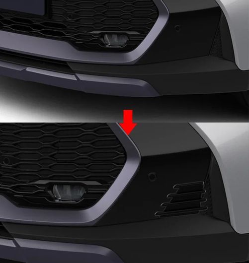 適用: トヨタ CHR C-HR 2024 2025 ABS ブラック フロント バンパー フォグライト 吹き出し口 ガイド 装飾 サーフェス SR-AA-4181_5