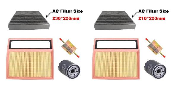 4ピース フィルター セット 適用: BYD ソング プラス DM-I チャンピオン 1.5L 4ピース セット A・4ピース セット B SR-AA-6321