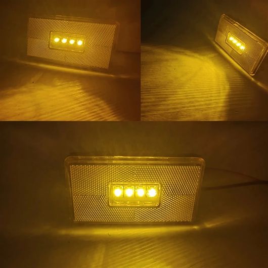 2ピース 24V トラック 4LED サイド マーカー ライト 2052119 適用: スカニア 5 6シリーズ P R CABS G T Sシリーズ トラック アンバー SR-AA-8907