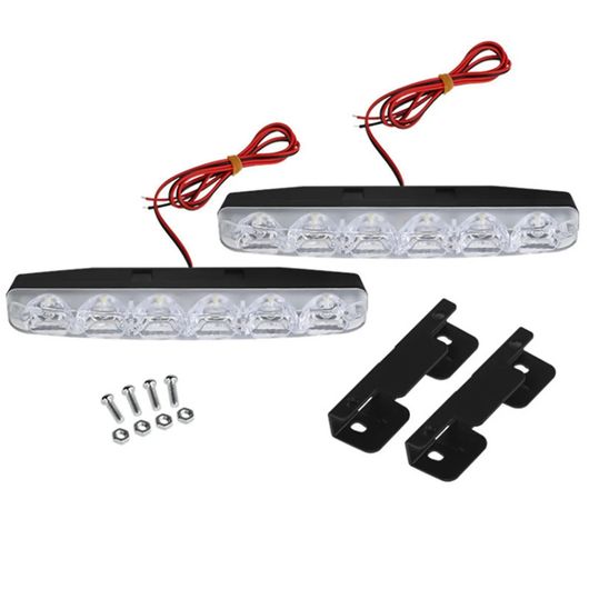 6 LED スーパー ブライト デイタイム ランニング ライト センター グリル 装飾 ライト 適用: ライト SR-AA-8914