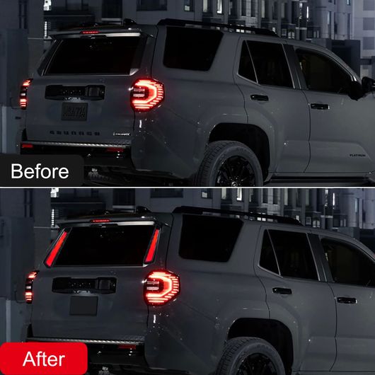 適用: トヨタ フォーランナー 2025 リア ピラー ライト レッド LED DRL セーフティー ライト テールライト リア リフレクター シグナル ライト SR-BB-5948_4
