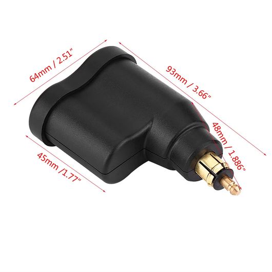 オートバイ デュアル USB チャージャー 多機能 防水 シガーソケット 12-24V パワー アダプタ 適用: モト E-バイク 5V/3.3A ブラック SR-BB-8712_6