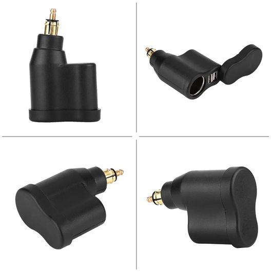オートバイ デュアル USB チャージャー 多機能 防水 シガーソケット 12-24V パワー アダプタ 適用: モト E-バイク 5V/3.3A ブラック SR-BB-8712_7