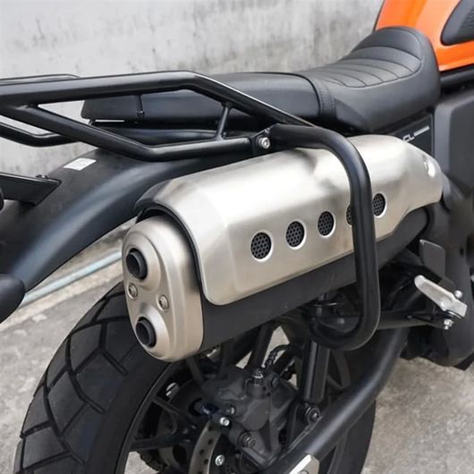 エキゾースト ロッド 衝突防止 やけど防止 適用: ホンダ CL500 CL300 CL 500 CL 300 オートバイ エキゾースト 保護 バンパー ブラック SR-CC-9290_2