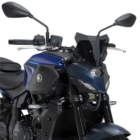 適用: MT-07 MT07 4世代 2025-2026 オートバイ フロント シールド スポーツ ツーリング エアロダイナミック バイザー ブラック・カーボン調 SR-DD-0293_5