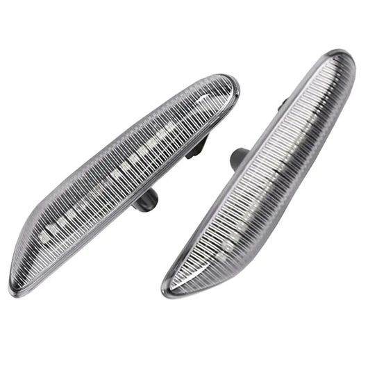 適用: BMW シーケンシャル LED サイド マーカー 2ピン インターフェース 63137253326 適用: 1/3/5シリーズ X1 E84 X3 E83 クリスタル SR-DD-0477