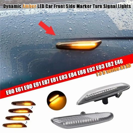適用: BMW シーケンシャル LED サイド マーカー 2ピン インターフェース 63137253326 適用: 1/3/5シリーズ X1 E84 X3 E83 クリスタル SR-DD-0477の画像