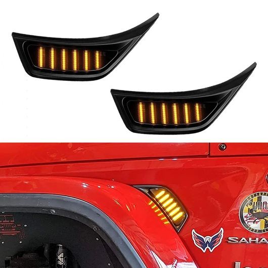 LED フロント フェンダー サイド マーカー ライト ターンシグナルランプ 適用: ジープ/JEEP 2018-2021 ラングラー JL JLU 適用: 2020-2021 SR-DD-0749_3