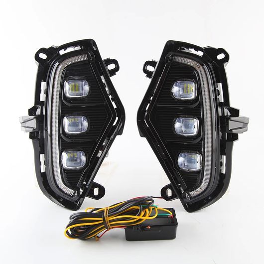 DRL 適用: トヨタ RAV4 2019-2021 LED DRL デイタイム ドライビング ランニング ライト デイライト フォグランプ カバー ホール ライト SR-DD-0777