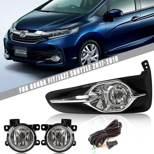DRL 適用: ホンダ フィット ジャズ シャトル 2017-2019 LED DRL デイタイム ドライビング ランニング ライト フォグランプ カバー ホール SR-DD-0837