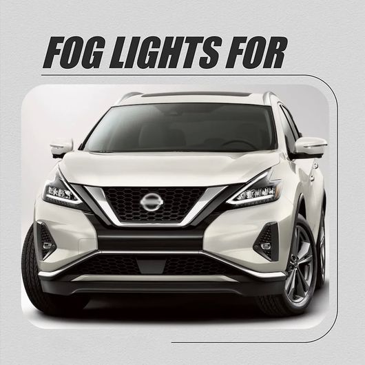 DRL 適用: 日産 ムラーノ 2019-2022 LED DRL デイタイム ドライビング ランニング ライト デイライト フォグランプ カバー ホール ライト SR-DD-0838_2